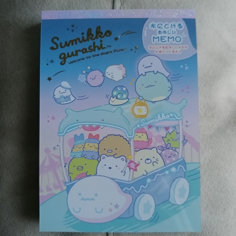 San-X Sumikko Gurashi Welcome to the Night Park medium memo pad - Pink